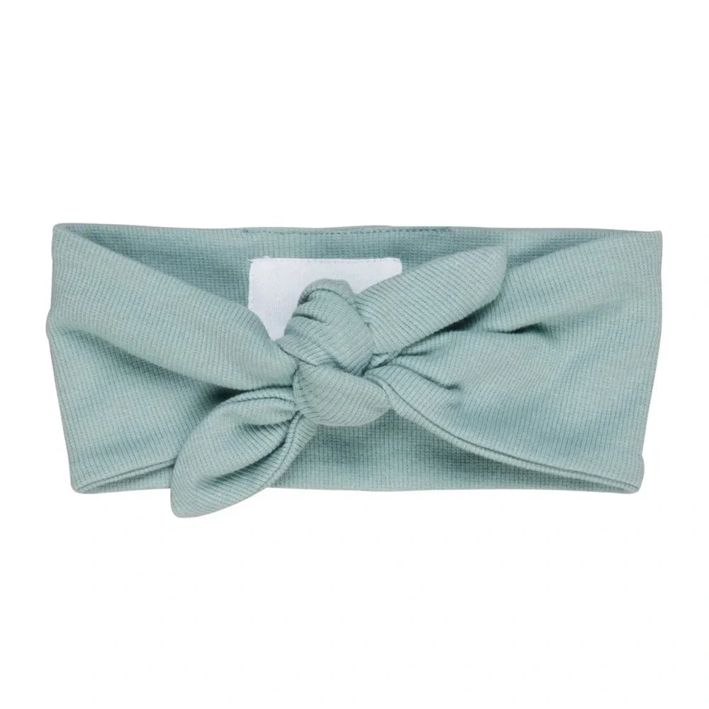 Sage Green Organic Cotton Knotted Headband